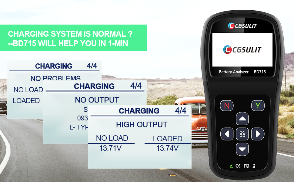CGSULIT BD715 Battery Tester check charging system