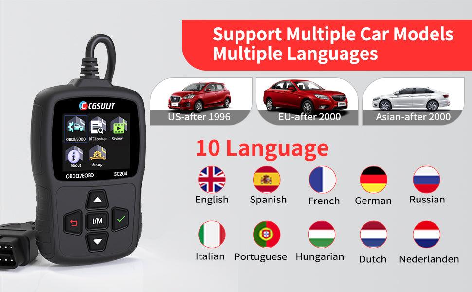 CGSULIT SC204 wide car coverage and multi-language