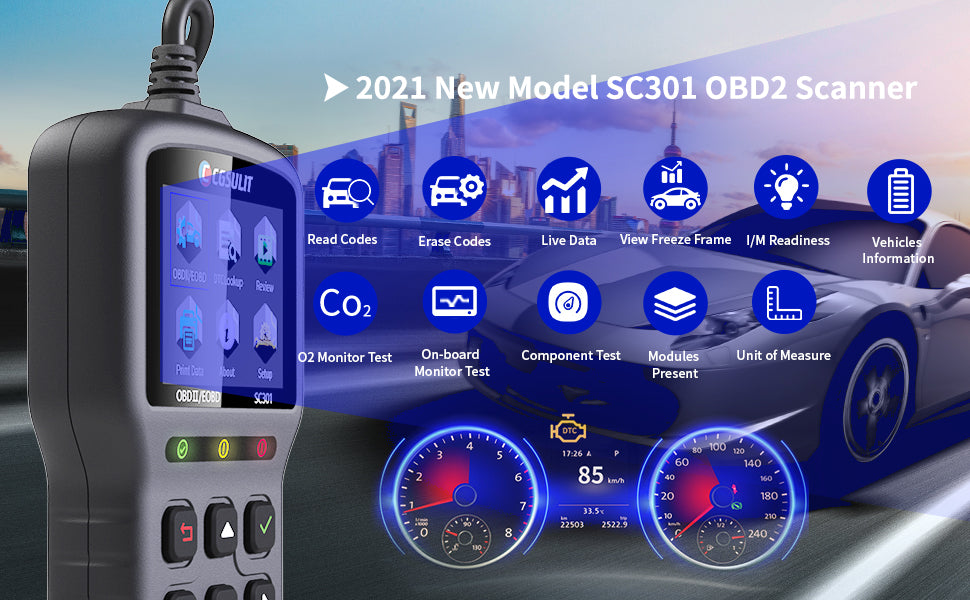 SC301 Full OBDII EOBD Functions