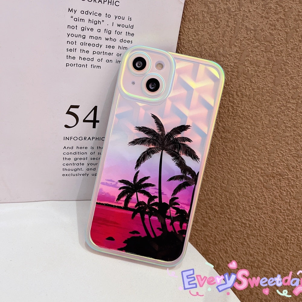 Colorful Gradient Soft Silicone Shockproof Phone Case For iPhone