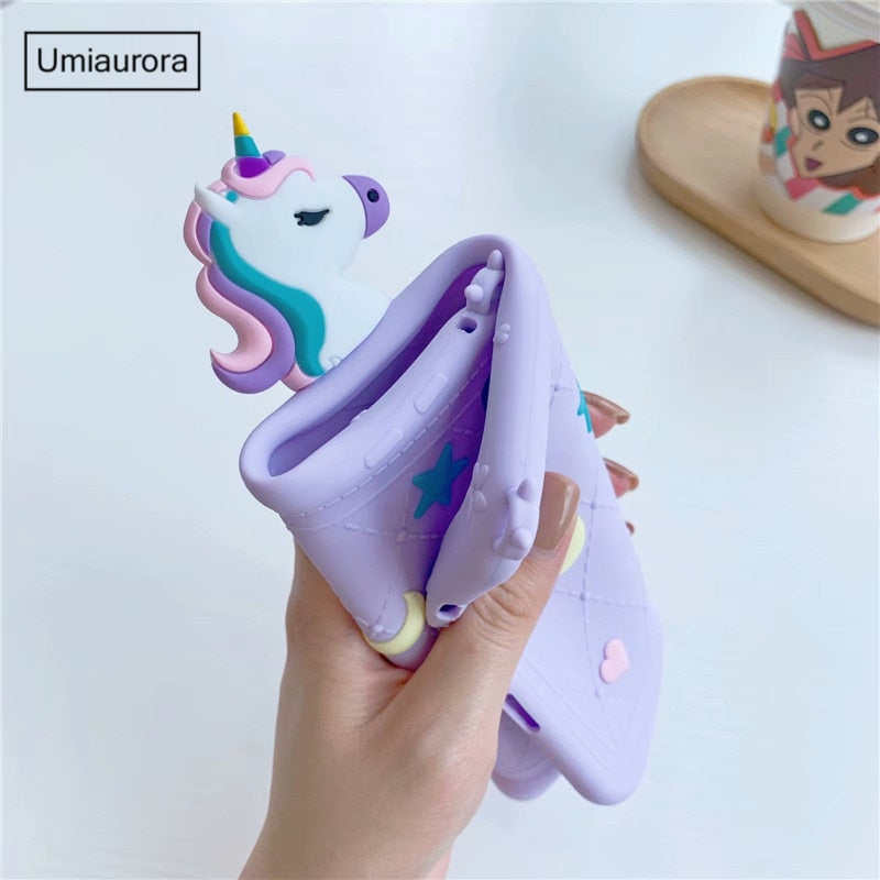 Cartoon Stand Cover for Samsung Kids Safe Shockproof Table Phone