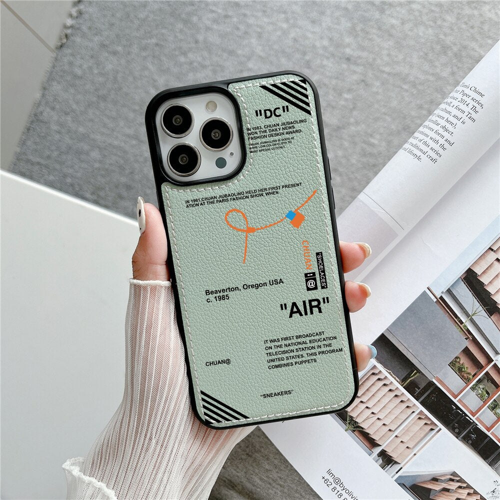 Fashion Sports Brand Shoelace Label Phone Case for IPhone