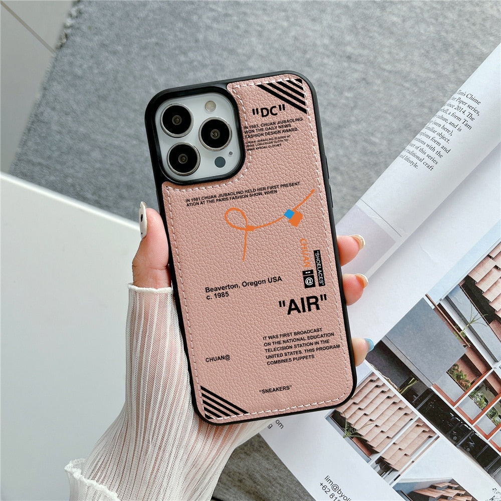 Fashion Sports Brand Shoelace Label Phone Case for IPhone