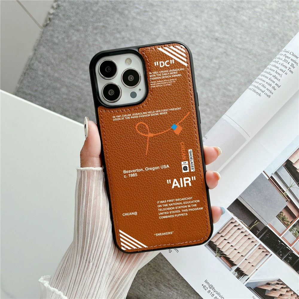 Fashion Sports Brand Shoelace Label Phone Case for IPhone