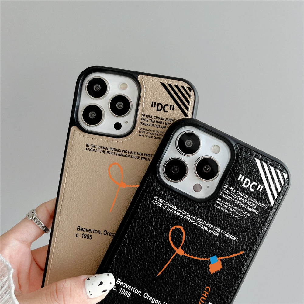 Fashion Sports Brand Shoelace Label Phone Case for IPhone