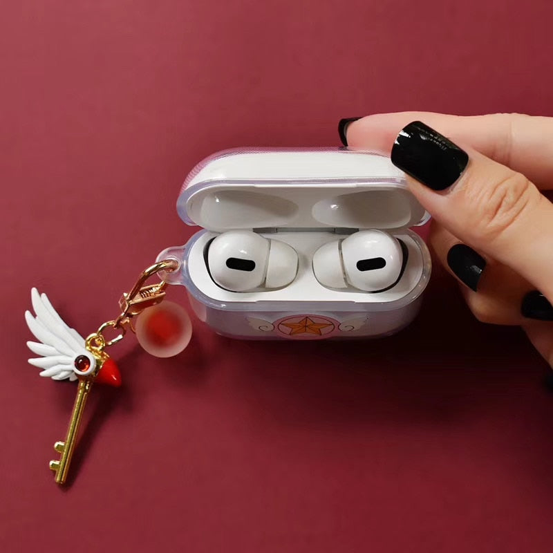 Anime Magical Girl Keychain Wireless Bluetooth Headset Case Phone