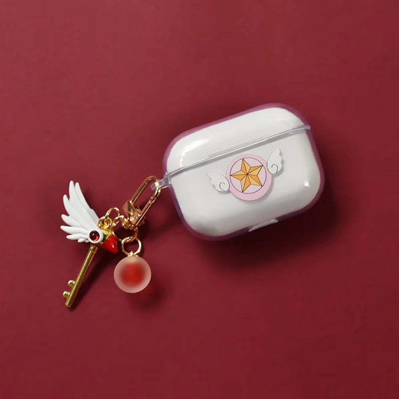 Anime Magical Girl Keychain Wireless Bluetooth Headset Case Phone