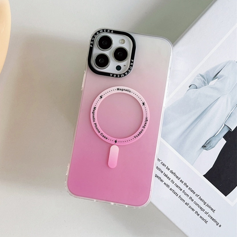 Luxury Aurora Magsafe Case for iPhone 13 Pro Max Gradient Color Transparent