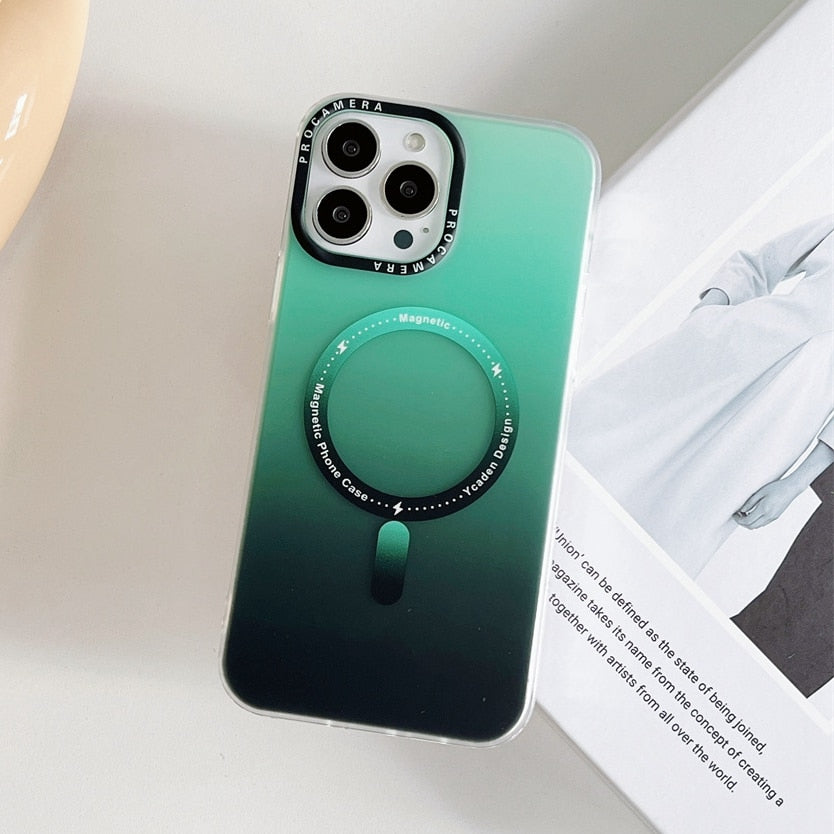 Luxury Aurora Magsafe Case for iPhone 13 Pro Max Gradient Color Transparent