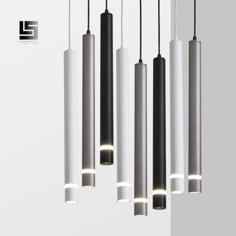 Modern Led Pendant Lamp Long Tube Light Indoor Lightning