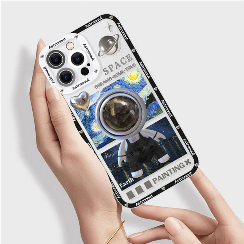 3D Luxury Astronaut Phone Case For iPhone  Silicone Back Cover