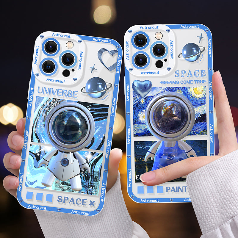 3D Luxury Astronaut Phone Case For iPhone  Silicone Back Cover