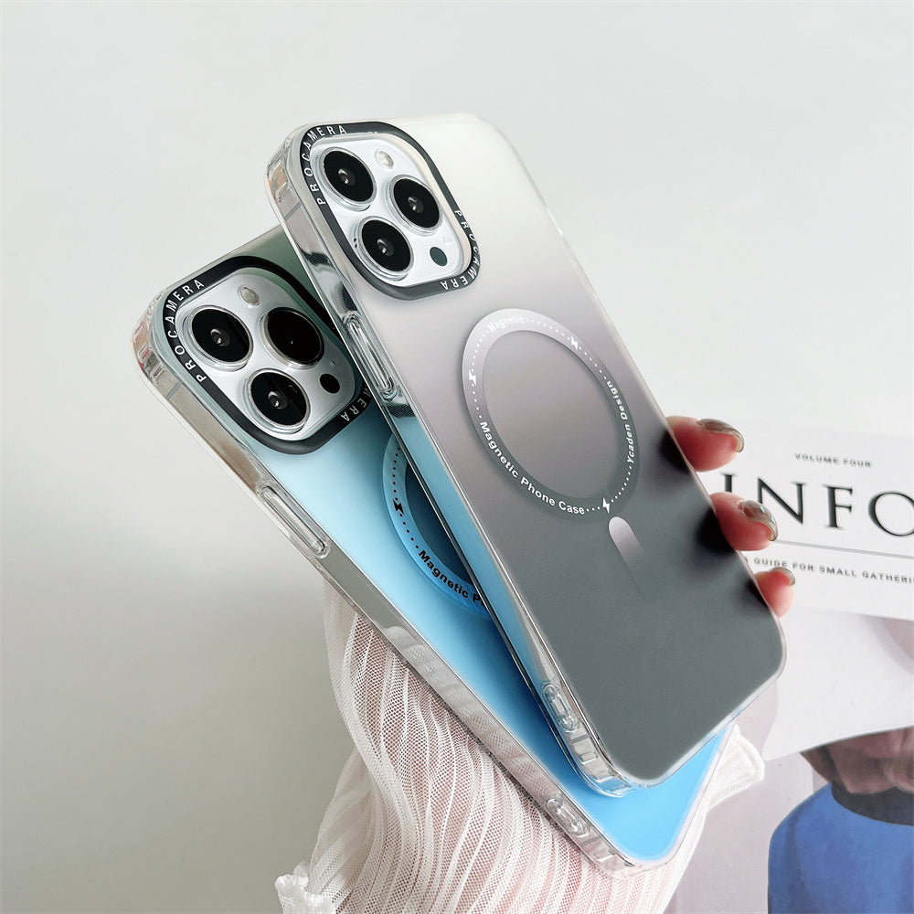 Luxury Aurora Magsafe Case for iPhone 13 Pro Max Gradient Color Transparent