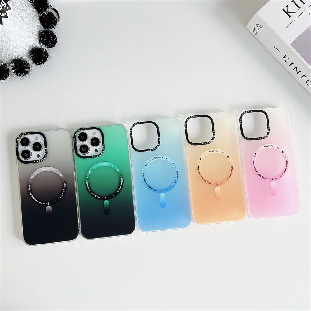 Luxury Aurora Magsafe Case for iPhone 13 Pro Max Gradient Color Transparent