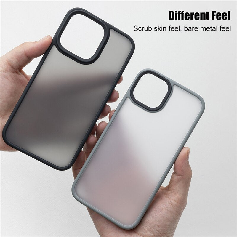 Soft Silicone Shockproof Bumper Case For iPhone Translucent Cover  Matte Funda Shell