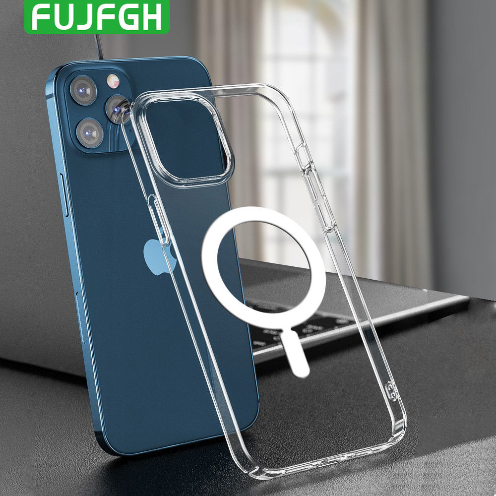 Transparent for Magsafe Magnetic Wireless Charging Case for IPhone