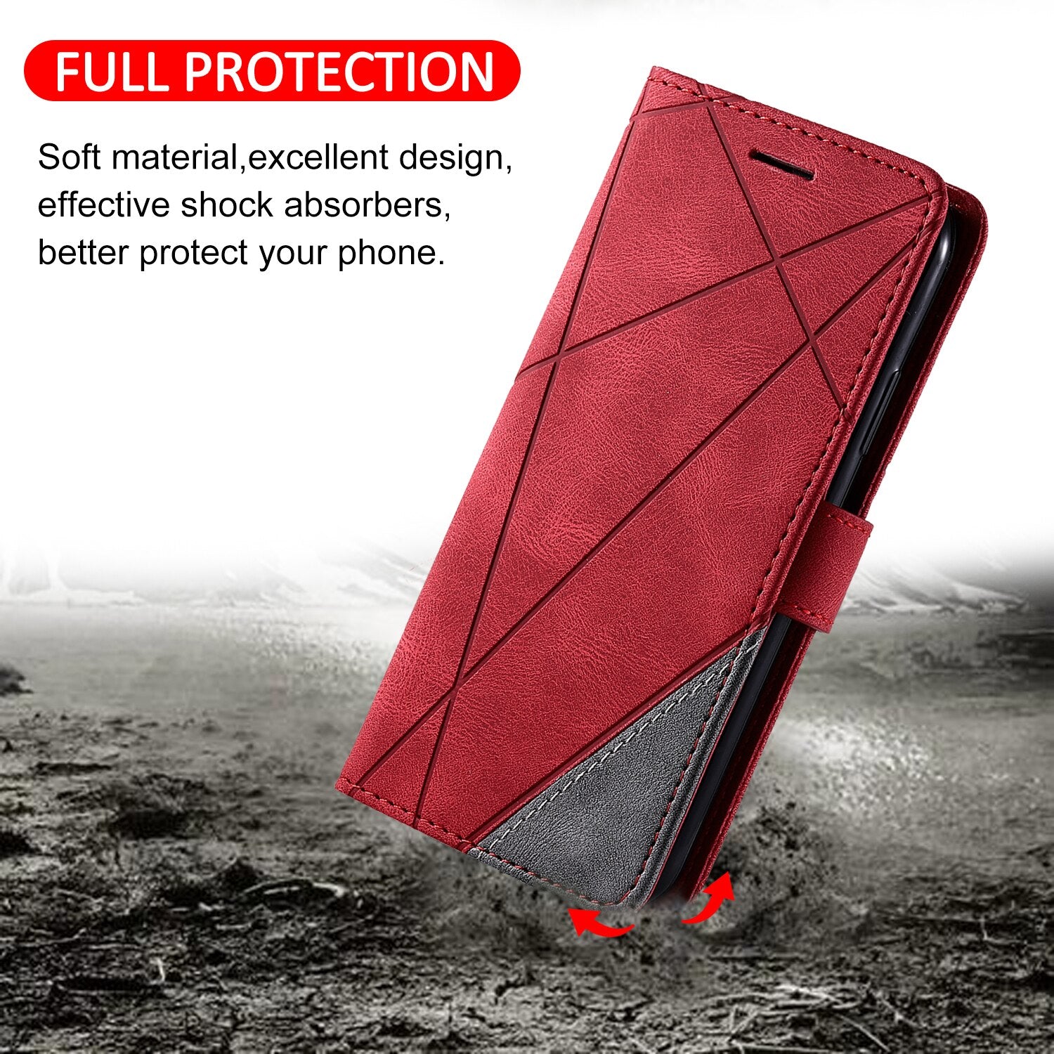 Wallet Flip Leather Shockproof Phone Case For iPhone