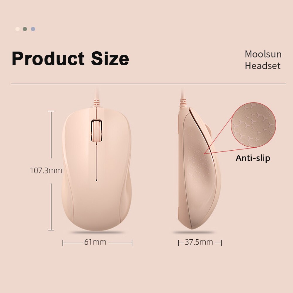 Wire Gaming Mouse  Ergonomic Laptop   Pink Girl Woman Magic