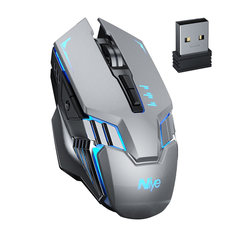 Wireless  Ergonomic Computer Gamer Mouse Mute Rechargeable