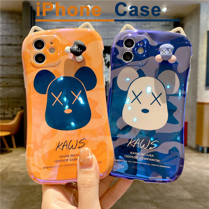 Cartoon Shockproof Armor Matte Case for IPhone  Silicone Bumper Clear Hard Cover