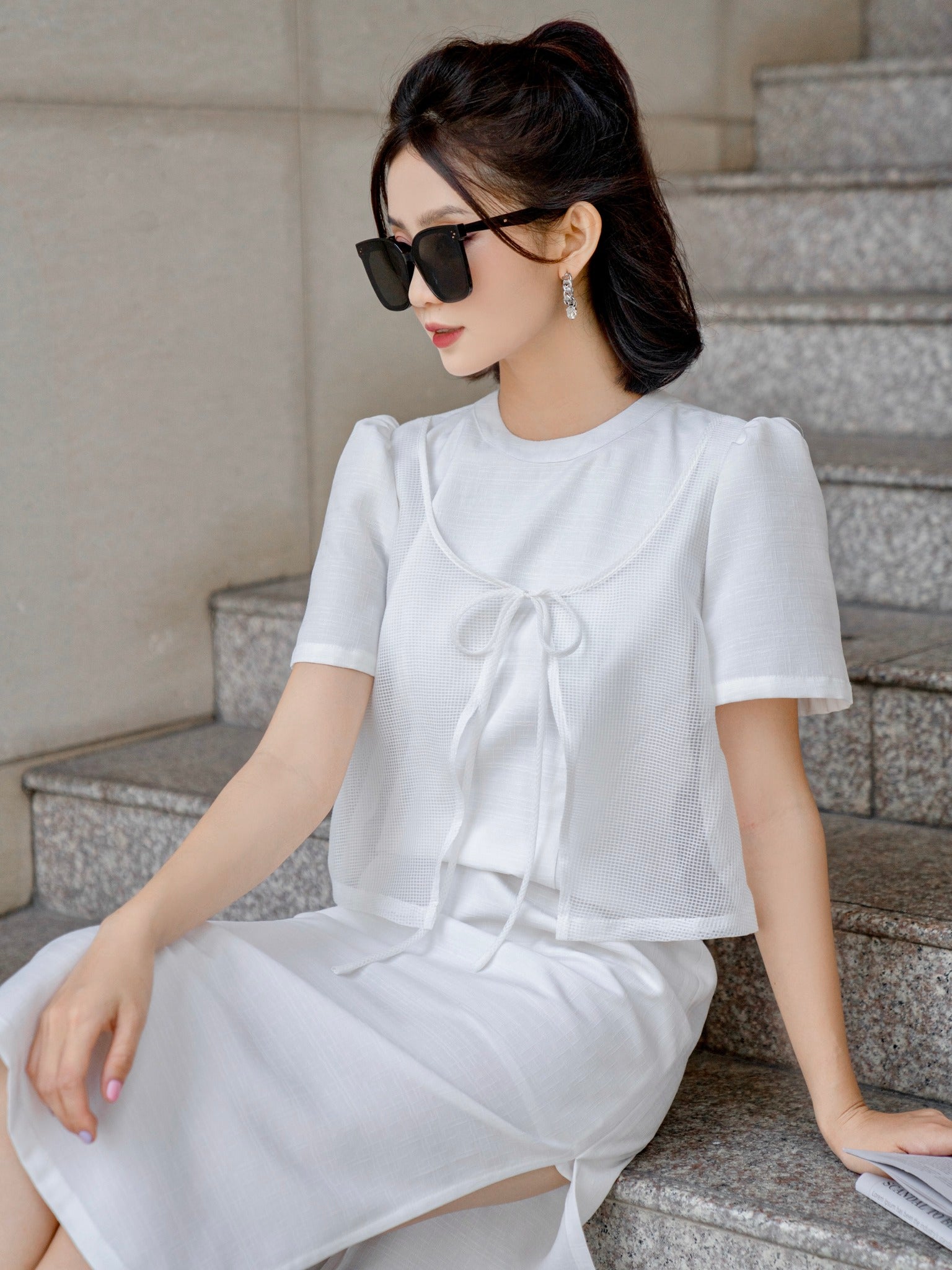 Solar Pure White Jumpsuit Dress - Gu Fashion | Vietnam Fashion Store