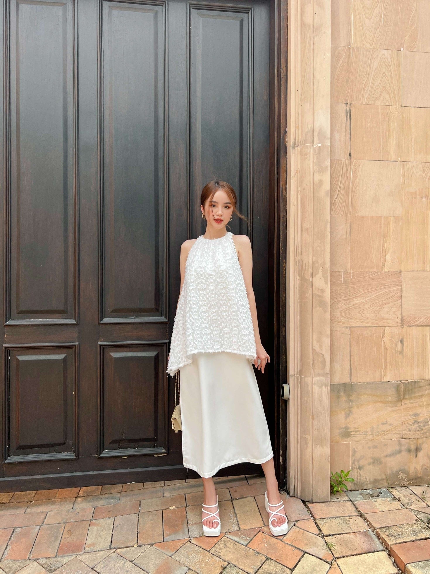 Athena Snowy sleeveless top - Gu Fashion | Vietnam Fashion Style