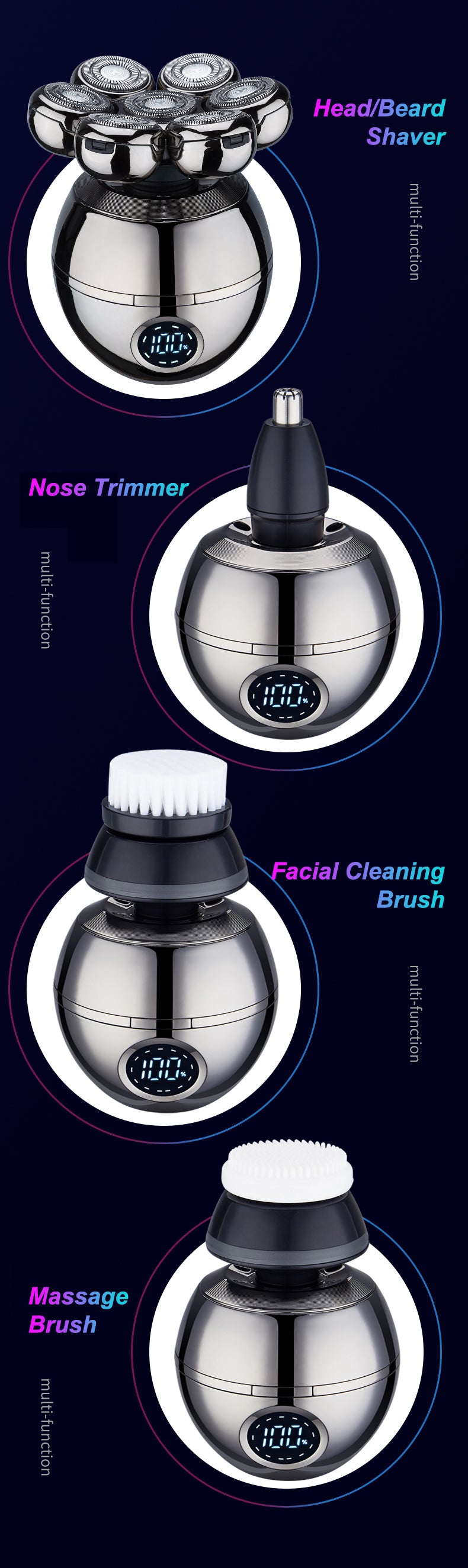 Rayco Shaver upgraded 7D head shaver and detachable 6-in-1 electric razor3