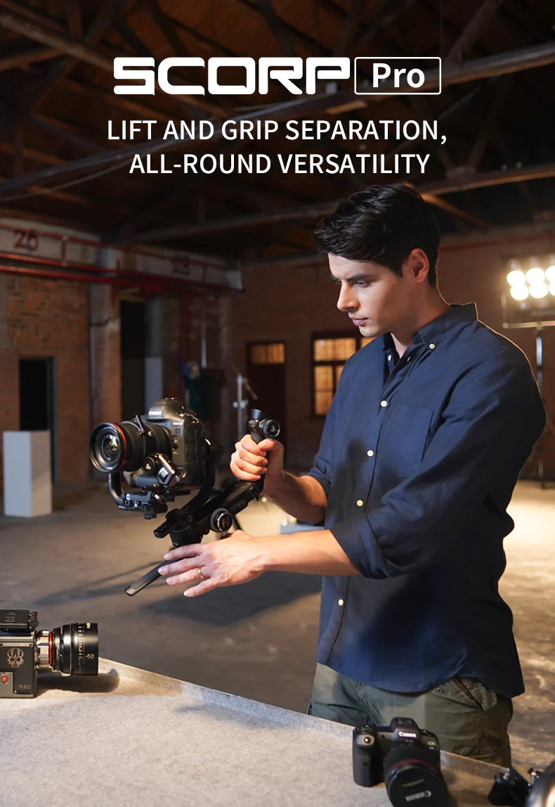 Feiyu Scorp Pro Detachable 3-Axis Professional Gimbal Stabilizer for Cinema DSLR Mirrorless Camera2