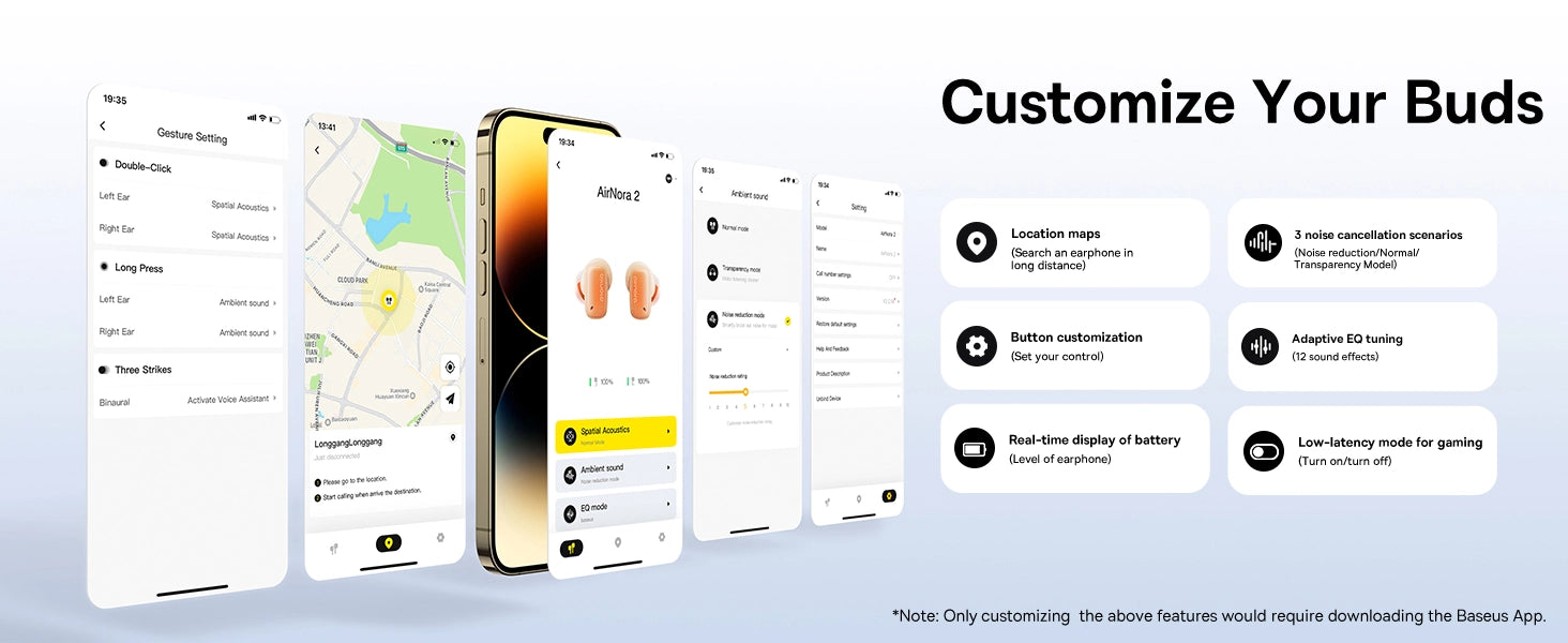 Customise your earbuds with Baseus APP