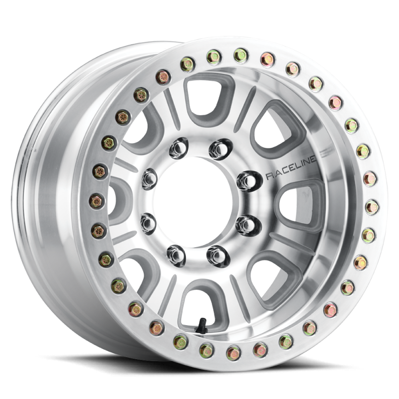 Raceline RT233 Monster 17x9.5in / 5x127 BP / -19mm Offset / 83.82mm Bore - Machined Beadlock Wheel - Raceline - RT233-79550-19