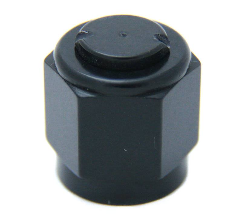 8AN Aluminum Cap Black Nitrous Outlet - Nitrous Outlet - 00-01053