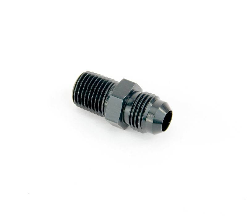 1/4 Inch NPT x 6AN Straight Filter Fitting Male/Male Black Aluminum Nitrous Outlet - Nitrous Outlet - 00-01156-F