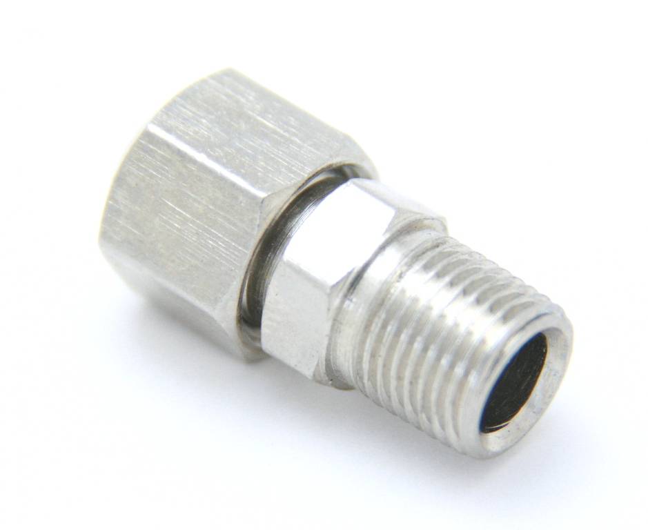 1/8 Inch NPT Male x 1/4 Inch Compression Straight Fitting Nitrous Outlet - Nitrous Outlet - 00-01501-B