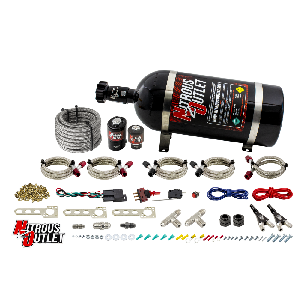 Ford EFI Dual Nozzle System Gas/E85 5-55psi 70-200 HP No Bottle Nitrous Outlet - Nitrous Outlet - 00-10012-00