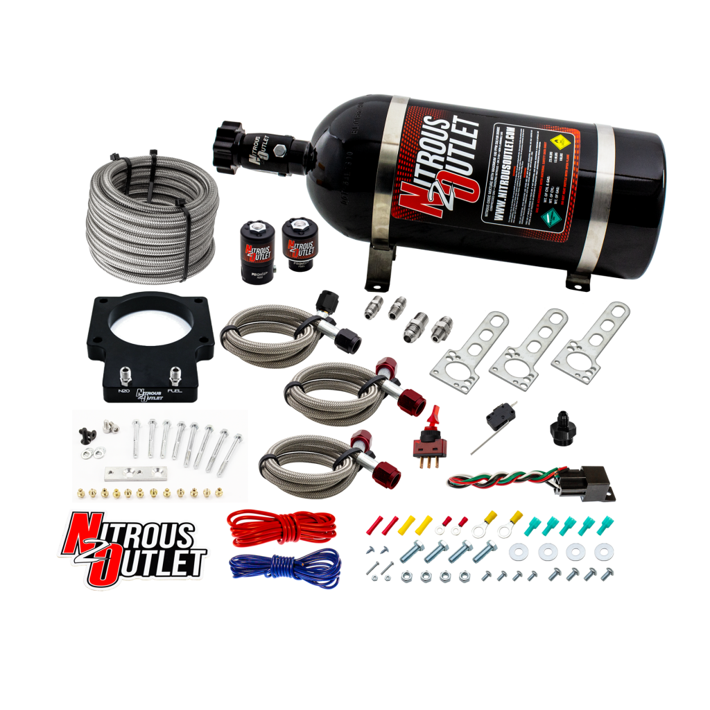 Corvette 92mm LSX Plate System Gas/E85 5-55psi 50-200 HP No Bottle For 97-04 Corvette Requires Part 00-400 Nitrous Outlet - Nitrous Outlet - 00-10113-00