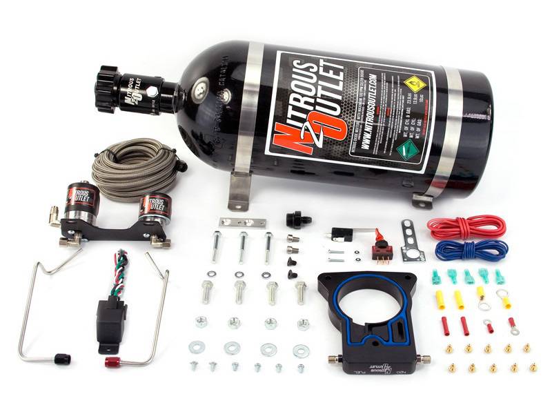 GM 78mm 99-07 Classic Truck Hard-line Plate System Gas/E85 5-55psi 50-200 HP 10lb Bottle Nitrous Outlet - Nitrous Outlet - 00-10127-10