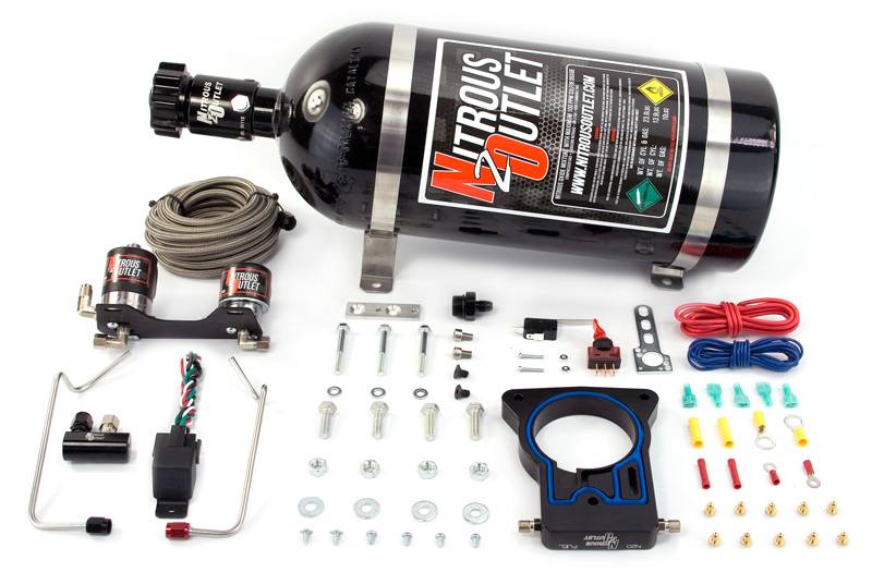 GM 78mm 99-07 Classic Truck Hard-line Plate System Gas/E85 5-55psi 50-200 HP 10lb Bottle Nitrous Outlet - Nitrous Outlet - 00-10127-10