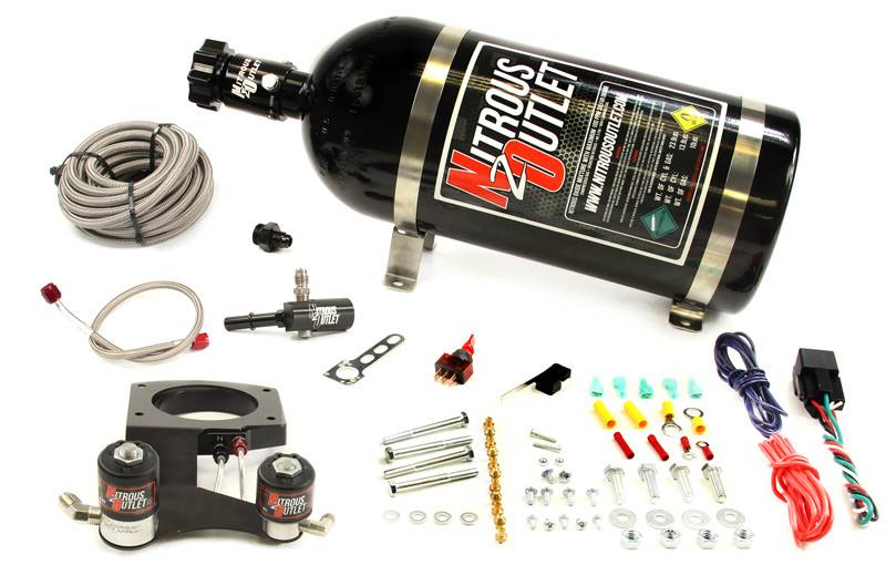 14-Pres 6.2L Truck Hard-line Plate System Gas/E85 5-55psi 50-200 HP 12lb Bottle Nitrous Outlet - Nitrous Outlet - 00-10160-12