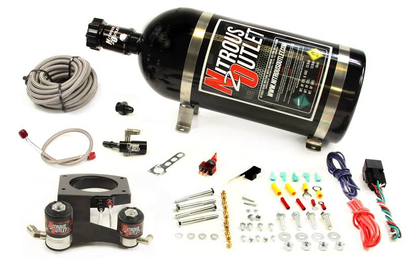 14-Pres 6.2L Truck Hard-line Plate System Gas/E85 5-55psi 50-200 HP 12lb Bottle Nitrous Outlet - Nitrous Outlet - 00-10160-12