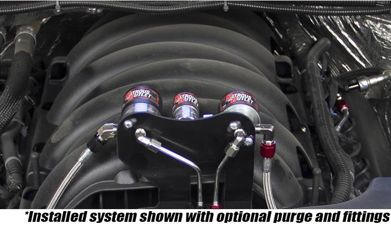 GM 14-19 5.3L/L83 Truck 83mm Hard-line Plate System Gas/E85 5-55psi 50-200 HP 15lb Bottle Nitrous Outlet - Nitrous Outlet - 00-10177-15