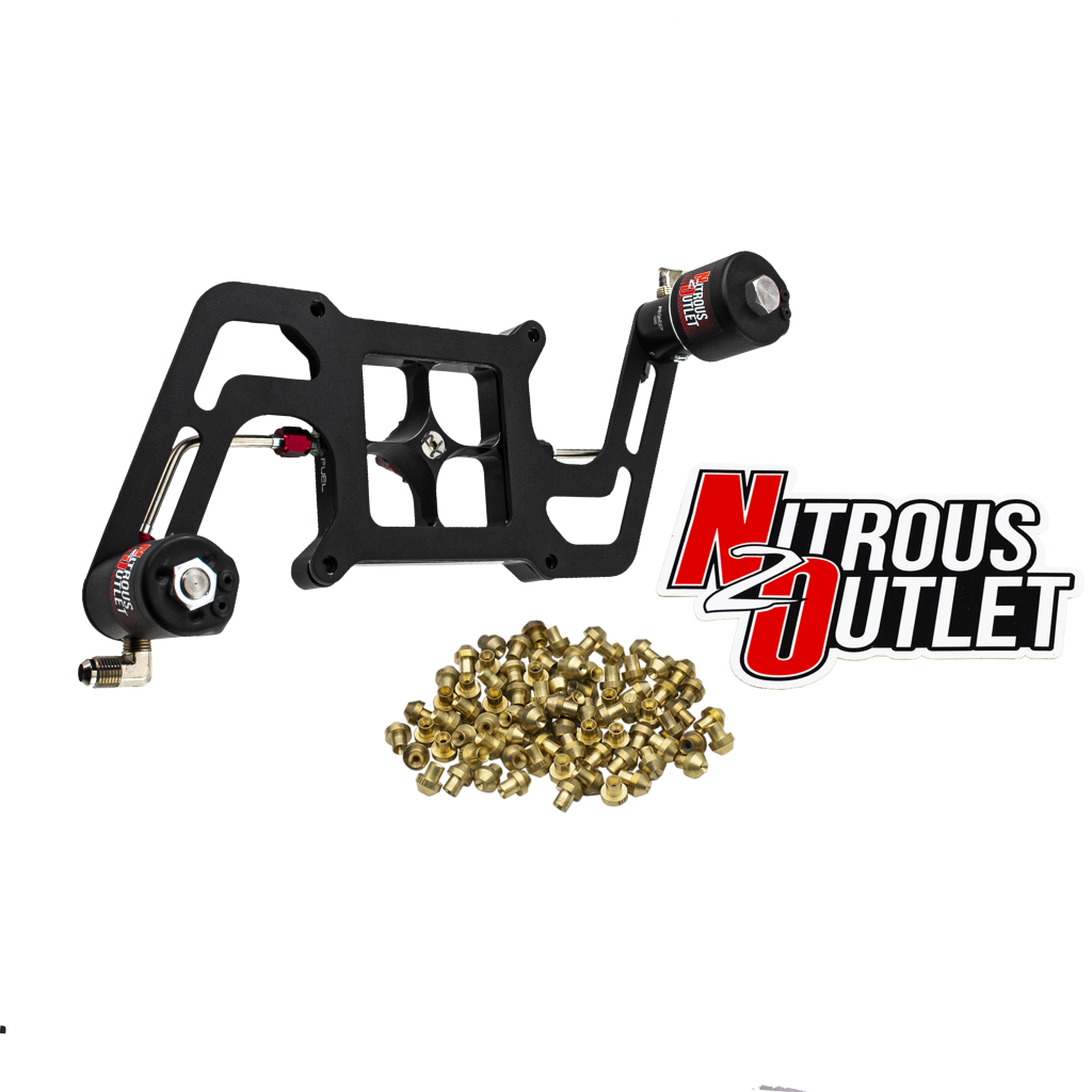 4150 Stinger 2 Race System Hard-line .178 Trashcan Nitrous Solenoid .310 Fuel Solenoid Boomerang Solenoid Bracket Gas E85 5-55 PSI 50-600 HP 10lb Bottle Nitrous Outlet - Nitrous Outlet - 00-10606-10