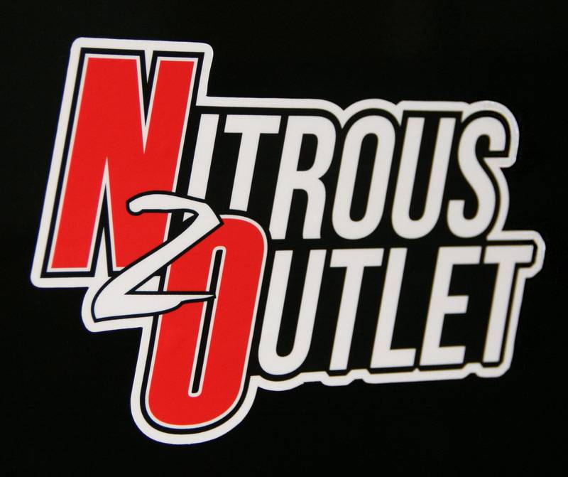 Nitrous Outlet Promotional Sticker Die Cut Red/White/Black Outline 6 X 4 Inch Nitrous Outlet - Nitrous Outlet - 00-57010