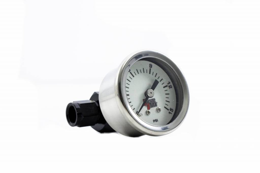 Luminescent Fuel Pressure Gauge 0-15 PSI Nitrous Outlet - Nitrous Outlet - 00-63003