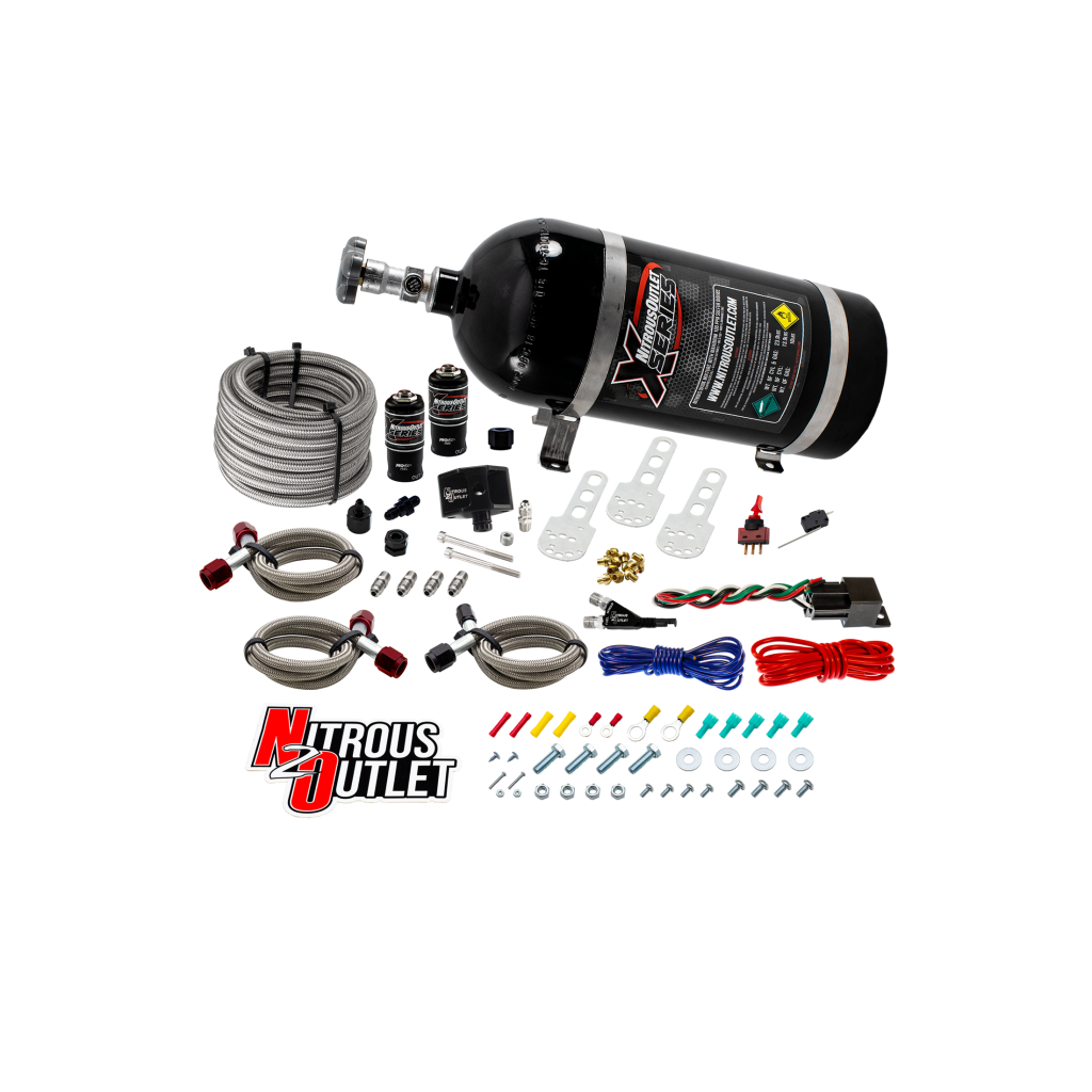 X-Series Ford 05-10 Mustang GT4.6L 3V EFI Single Nozzle System Gas E85 5-55psi 35-200 HP Nitrous Outlet - Nitrous Outlet - 22-82002