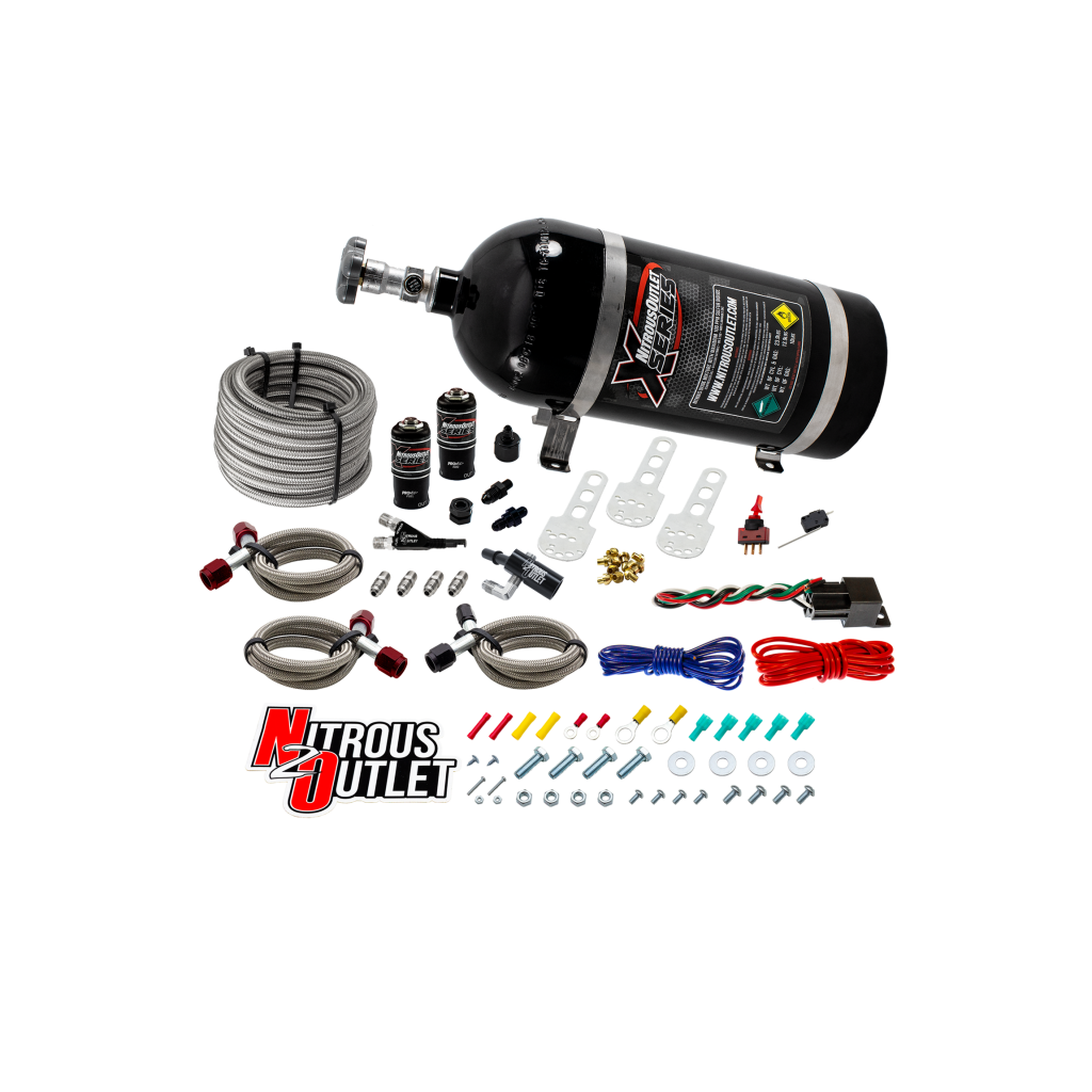 X-Series Ford 11-19 Mustang EFI Single Nozzle System Gas E85 5-55psi 35-200 HP Nitrous Outlet - Nitrous Outlet - 22-82003
