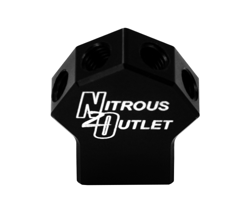Powersports 1 In 4 Out Distribution Block 1/8 Inch NPT Inlet 5-16/24 Inch Outlets Nitrous Outlet - Nitrous Outlet - 50-01724