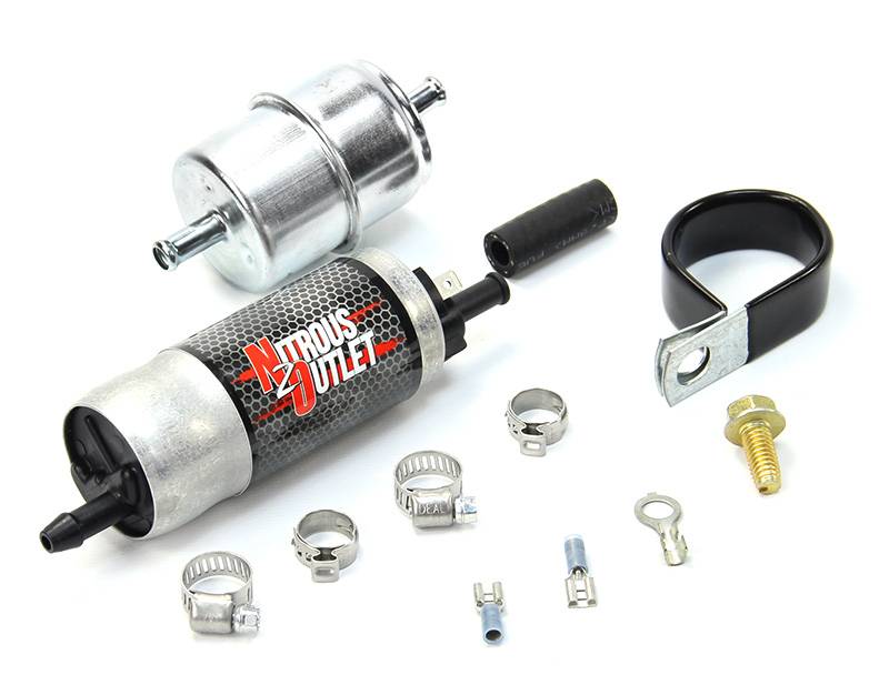 Powersports Electric Fuel Pump 30 GPH at 6psi/5/16 Barb Inlet And Exit/Filter/ Clamp Nitrous Outlet - Nitrous Outlet - 50-12000