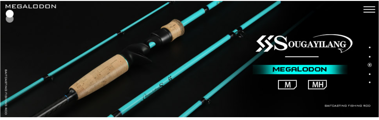 Sougayilang Fishing Rod, 30 Ton Carbon Fiber Sensitive 2 Pcs Baitcast