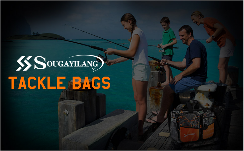 Sougayilang Fishing Tackle Bags Water-Resistant Fishing Gear Bags - Portable  Fishing Organizer Shoulder Satchel - Suitable for 3600 3700 Tackle Box