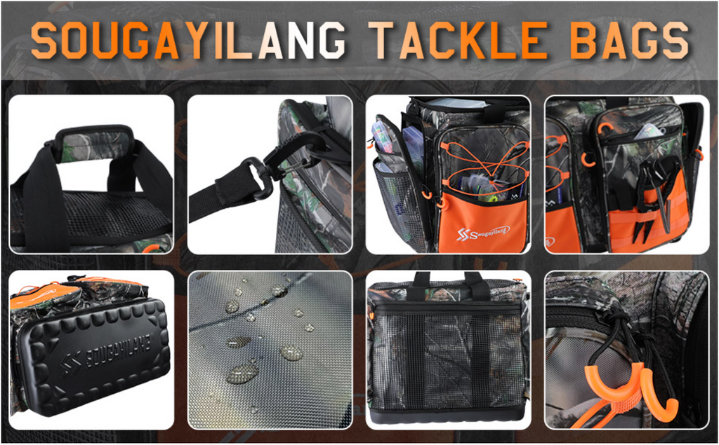 Sougayilang Fishing Rod Organizer Bag Shoulder Carry Bag Portable